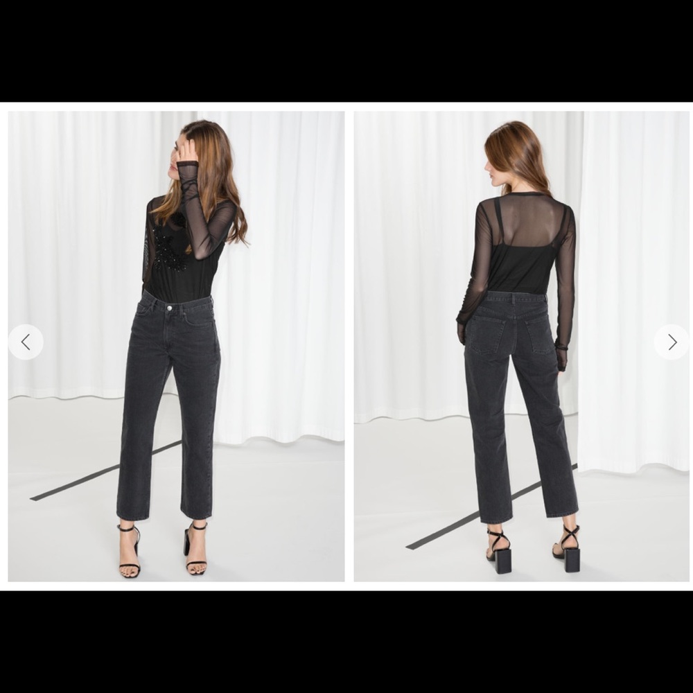 NWT & other stories straight fit black jeans 26